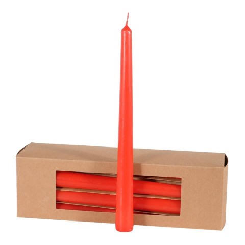 CANDELA CONICA H.250MM. D.21MM. ROSSA